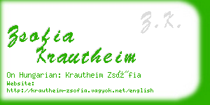 zsofia krautheim business card